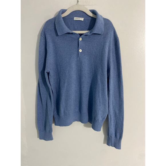 Crewcuts sweater boys size M (8-9) blue cotton cashmere basic preppy cozy - Picture 1 of 5